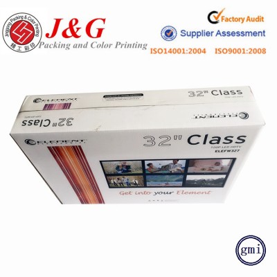 Customized lcd tv box home appliance electronic packaging paper box corrugated carton box