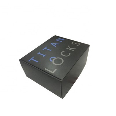 Tuck top luxury matt black corrugated cardboard packaging shipping mail box